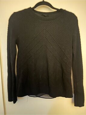Lucky Brand Black Knit Chevron Sweater